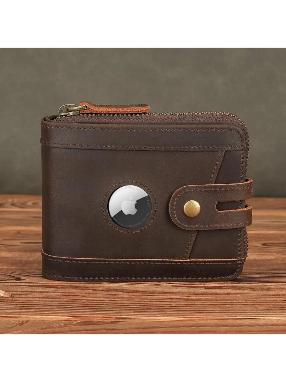 Full Grain Leather Bifold Wallet for Men | RFID Blocking, AirTag Slot & Coin
